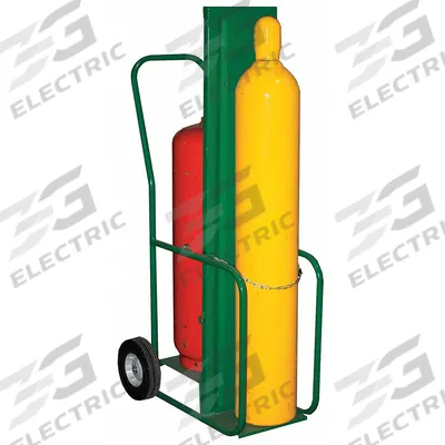 SAFTCART Cylinder Hand Truck: 400 lb, Back to Back, 2 Cylinder - Firewall Welding Cylinder Hand Trucks