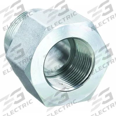 PARKER Metal Pipe Straight: Straight, Carbon Steel, 1 in x 3/4 in - Hydraulic Threaded Extreme-Pressure Pipe Fittings