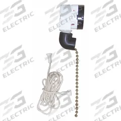 DAYTON Pull Chain Switch (MPN 34G191). Key specifications — Product Type: Pull Chain Switch; Brand: DAYTON; Manufacturer Part Number: 34G191; Contact Form: SP3T; Metal Finish: Brass; Switch Function Configuration: Off/On/On/On.