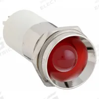 APPROVED VENDOR Protruding Panel Light: 16 mm Panel Mounting Hole Dia, LED, Red, Protruding Head (MPN 24M160). Key specifications — Brand: APPROVED VENDOR; Electrical Connection: 0.11 Male Quick Disconnect.