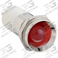 APPROVED VENDOR Protruding Panel Light: 16 mm Panel Mounting Hole Dia, LED, Red, Protruding Head (MPN 24M160). Key specifications — Brand: APPROVED VENDOR; Electrical Connection: 0.11 Male Quick Disconnect.