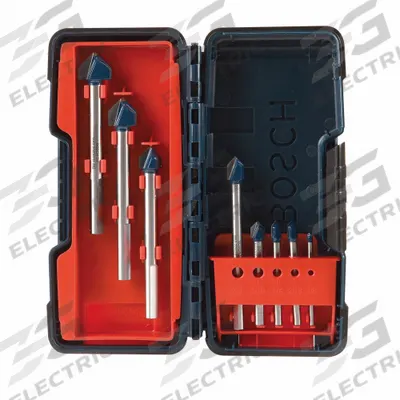 BOSCH Glass and Tile Drill Bit Set: 2 in_2 1/4 in_3 3/4 in_4 in Overall Lg - Drill Bit Sets for Glass, Tile & Porcelain