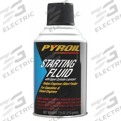 PYROIL Starting Fluid: 7.5 oz Container Size, Diesel Engines/Gasoline Engines - Starting Fluids