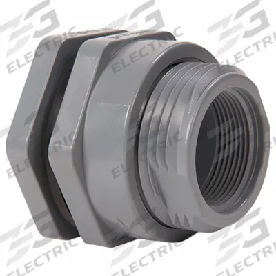 HAYWARD Bulkhead Tank Flange: PVC Body, 1/2 in Female Socket Inside - PVC Through-Wall Fittings