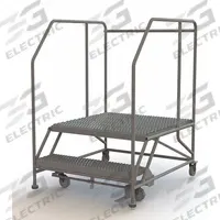 TRI-ARC Mobile Work Platform: 1.7 ft Platform Ht - Max, 36 in x 35 in, Steel, 800 lb Load Capacity (MPN WLWP123636SL). Key specifications — Mobility: Rolling; Brand: TRI-ARC; Color: Gray; Height Adjustability: Fixed Height; Includes Handrails: Handrails Included; Locking Mechanism: Foot-Activated Step Lock; Handrails: Includes Handrails.