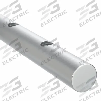 PBC LINEAR Linear Shaft: 2 in Shaft Dia, 36 in Lg, Ceramic Coated - Pre-Drilled Linear Shafts