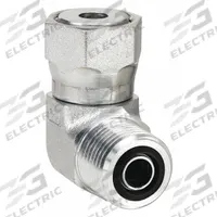 PARKER Compression Fitting Elbow: 3/8 in OD x 3/8 in OD Size, Compression x Compression, Steel (MPN 6 C6LO-S). Key specifications — Brand: PARKER; Series: Seal-Lok.