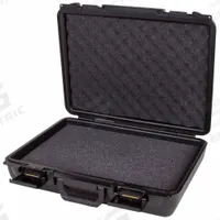 FLAMBEAU Protective Case: 12 5/8 in x 17 3/4 in x 4 1/8 in Inside, Solid, Black, Stationary, 4 lb Wt (MPN 50470F). Key specifications — Closure Type: Single Throw; Brand: FLAMBEAU; Carry-On Size: No.