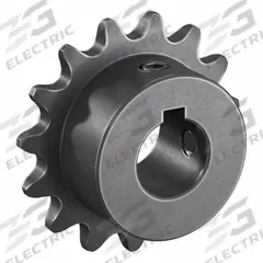 TSUBAKI Single Strand Sprocket: 35, For 3/8 in Chain Pitch, 5/8 in Bore Dia, 15 Teeth, Steel (MPN 35B15F-5/8). Key specifications — Brand: TSUBAKI.