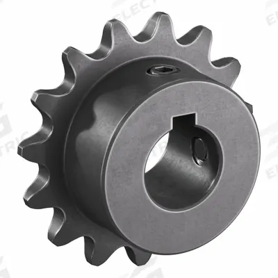 TSUBAKI Single Strand Sprocket: 35, For 3/8 in Chain Pitch, 5/8 in Bore Dia, 15 Teeth - Size 35 Fixed-Bore Roller Chain Sprockets