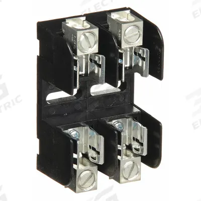 MERSEN Fuse Block: Open Block Design, 2 Pole, 250 V AC, Box Lug - Fuse Blocks for UL Class H & K Fuses
