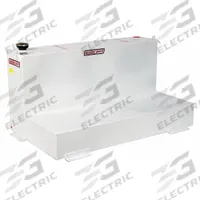 Transfer Tank: White, L-Shape, 90 gal Capacity, Steel, 12 ga Thick, Powder-Coated (MPN 354-3-02). Key specifications — For Use With: Diesel Fuel; Brand: WEATHER GUARD.