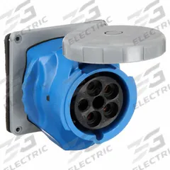 HUBBELL Pin and Sleeve Receptacle: Blue, 120/208V AC, Three Phase, 100 A, 4 Pole, 5 Wire (MPN HBLS5100R9W). Key specifications — Brand: HUBBELL.