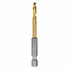MILWAUKEE Hex Shank Drill Bit: 5/32", 135° Split Point, TiN-Coated HSS, Impact Rated (MPN 48-89-4607). Key specifications — attr1234973: Impact Rated; attr1234966: MILWAUKEE; attr1234978: 0.1563.