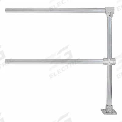 HOLLAENDER Handrail Extension: Toe Board Not Included, 5 in x 5 in - Handrail Extensions