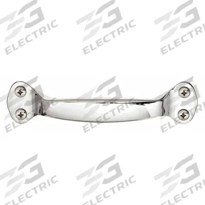 MONROE PMP Pull Handle: Unthreaded Holes, Zinc, Silver, 1/4 in Screw Size - Standard Pull Handles