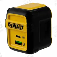 DEWALT Worksite USB PD Charger, 2-Port, 49.5W: 100V-240AV - 1.4A 50/60 Hz, 2 Output Connectors, USB (MPN 131 0851 DW2). Key specifications — Power Requirement: 100V-240AV - 1.4A 50/60 Hz; Output Connection Type: USB; Color: Black; Brand: DEWALT.