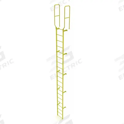 TRI-ARC Ladder,Walk-Thru Fixed,Steel,20-Rung: 23 ft Overall Ht, 28 in Overall Wd - Fixed Ladders