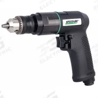 SPEEDAIRE Air-Powered Drill: 3/8 in Chuck, Medium Duty, 1,800 RPM, 0.5 hp, Keyed, Reversible (MPN 21AA70). Key specifications — attr1320790: SPEEDAIRE.