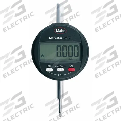 MAHR Digital Indicator: 0 in to 0.5 in /0.001 mm to 12.7 mm, Inch/Metric, 0.015 mm Accuracy - Digital Indicators with Removable Flat Back