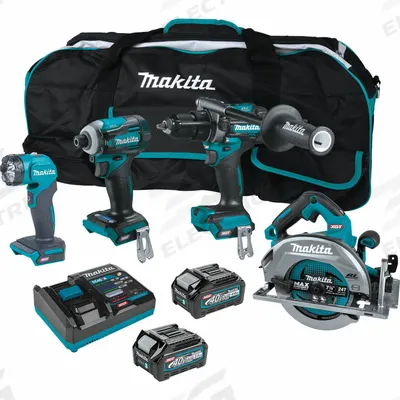MAKITA Cordless Tool Combination Kit: 4 Tools - Makita 40V Cordless Tool Combination Kits