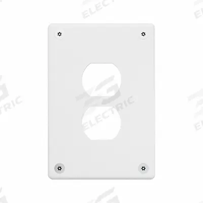 LEGRAND Wall Plate: Duplex Outlet, 1 Gang, White - Tamper-Resistant Wall Plates
