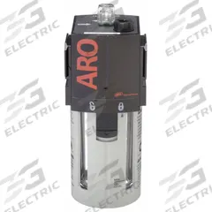 ARO Compressed Air Lubricator: Mist, 1/2 in NPT, 156 cfm, 150 psi Max Op Pressure, 125°F Max Op Temp (MPN L36341-100). Key specifications — attr111774: Aluminum; attr111402: 2000; attr111761: ARO.