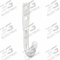 APPROVED VENDOR Tarp Hook: Silver, Steel, 2 1/2 in Ht, 3/8 in Wd (MPN 4PB80). Key specifications — Brand: APPROVED VENDOR; Color: Silver; Material: Steel.