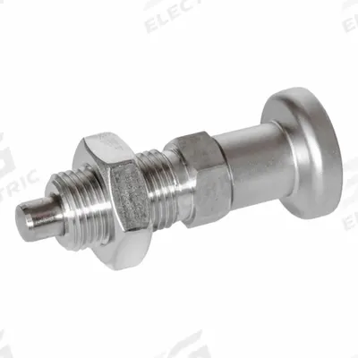 JW WINCO Indexing Plunger: Nonlocking, 316 SS, M16x1.5 Thread - Nonlocking Pull-Knob Indexing Plungers with Jam Nut