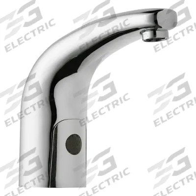 CHICAGO FAUCETS Bathroom Sensor Faucet: HyTronic Traditional, Cast Brass - Single-Post Sensor Bathroom Faucets