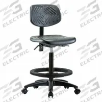Ergonomic Chair: Polyurethane, Armless, Ht Range 23 1/4 in to 33 1/4 in, 16 in Seat Wd, 5 Casters (MPN BR-PHBCH-RG-T0-A0-BF-RC-BLK). Key specifications — Foot Support: Yes; Back Tilt Backward: 13.5°; Back Tilt Forward: 10.5°; Base Material: Nylon; Brand: APPROVED VENDOR; Product Type: Ergonomic Chair; ESD-Safe: Not ESD Safe.