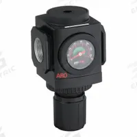 ARO Regulator: Aluminum, 3/4 in NPT, 240 scfm, 250 psi, 140 psi Max Op Pressure, Knob, 2000 Series (MPN R37351-600). Key specifications — attr111664: Yes; attr111400: 2000; attr111627: ARO.