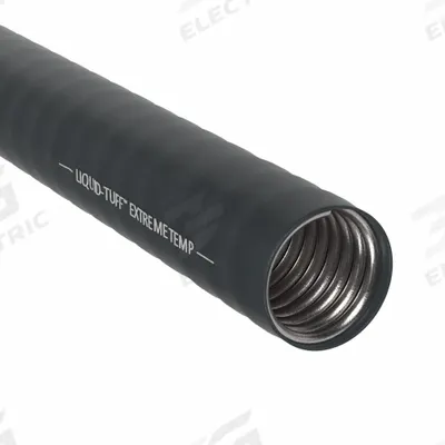 AFC Liquid-Tight Flex Metal Conduit: 1 1/4 in Trade Size, Black, 50 ft Nominal Lg - Extreme Temperature Liquid-Tight Flexible Metal Conduit