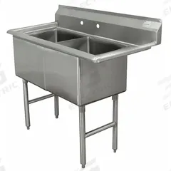 ADVANCE TABCO Scullery Sink: 2 Bowls, 43 in Overall Ht, 35 in Overall Lg, 21 in Overall Wd (MPN FC-2-1515). Key specifications — Brand: ADVANCE TABCO.