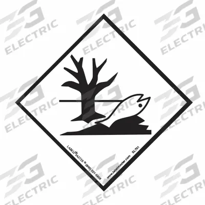 LABELMASTER Handling Label: Environmentally Haz Substance, 3 15/16 in x 3 15/16 in - Waste