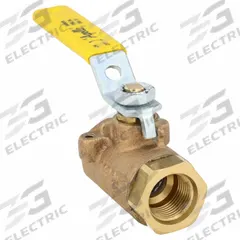 APOLLO Manual Two-Way Ball Valve: 1/2 in, Bronze, Straight, Female SAE x Female SAE, Full Port, PTFE (MPN 7790301). Key specifications — Brand: APOLLO; Handle: Lever.