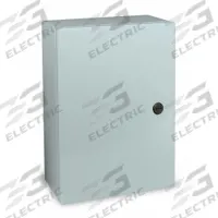 WIEGMANN Enclosure: Steel, 30 in x 24 in x 8 in, NEMA 12/13/3R/4, Solid Cover, Hinged (MPN N412302408C). Key specifications — Closure Method: 1/4-Turn Latch; Brand: WIEGMANN; Knockouts: Not Included.