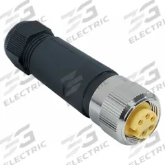 IFM 7/8 in Circular Connector: A Coded, 7/8 in Female Thread with Straight Connection, IP67 (MPN L34121). Key specifications — Coding: A; Connection Type: Gold-Plated Contacts; IP Rating: IP67; Brand: IFM.