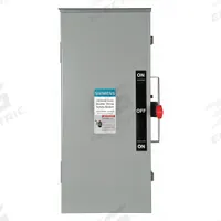 SIEMENS Safety Switch: Non-Fusible, 100 A, Three Phase, 240V AC, Galvanized Steel, Indoor/Outdoor (MPN DTGNF323NR). Key specifications — attr867131: SIEMENS.