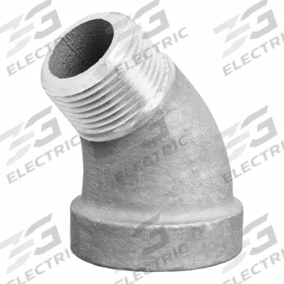 USA INDUSTRIALS Metal Pipe Elbow: 45° Elbow, 1/8 in x 1/8 in, Class 125 - Chrome-Plated Threaded Low-Pressure Pipe Fittings