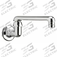 CHICAGO FAUCETS Spout: Spout, Straight, Swivel Spout, Brass, Polished Chrome, 2.2 gpm Flow Rate (MPN 629-S6ABCP). Key specifications — Includes: Mounting Hardware; Product Type: Spout; Spout Style: Swivel; Body Material: Brass; Color/Finish: Polished Chrome; Brand: CHICAGO FAUCETS.