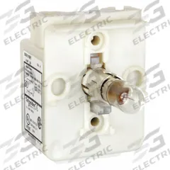 SCHNEIDER ELECTRIC Lamp Module: 30 mm Size, Clear, Incandescent, 120 V AC/DC Rating, Transformer (MPN 9001KM1). Key specifications — Compatible Operator: Selector Switch; Compatible with Series: 9001SK; Terminal Connection Type: Screw Clamp Terminals; Brand: SCHNEIDER; Manufacturer Part Number: 9001KM1; Includes Bulb: Bulb Included.