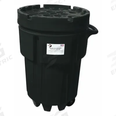 BLACK DIAMOND ECO SOLUTIONS Overpack Drum: Polyethylene, 95 gal, Screw-On Lid - Mobile Plastic Overpack Drums