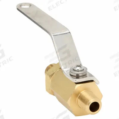 APPROVED VENDOR Manual Two-Way Ball Valve: 1/8 in, Brass, Straight, MNPT x MNPT - Mini Brass Ball Valves