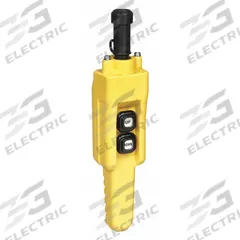 KH INDUSTRIES Pendant Control Station: (2) Push Buttons, 1NO, Up/Down, NEMA 4/4X, (2) Push Buttons (MPN CPE02-C00-000A). Key specifications — AC Contact Rating: 5 A @ 125/240 V; Action: Momentary/Momentary; DC Contact Rating: 0.4 A @ 120 V; Enclosure Material: Thermoplastic; Hub Style: Dead-End; Legend: Up/Down; Operator Configuration: (2) Push Buttons; Brand: KH INDUSTRIES.