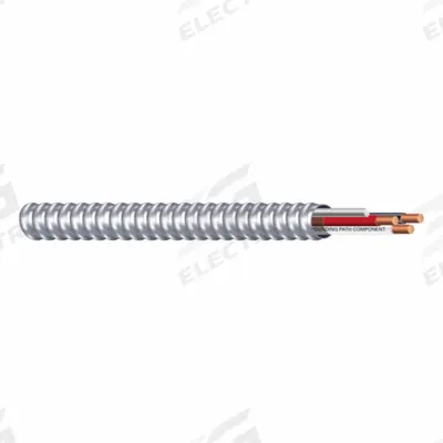 SOUTHWIRE Metal Clad Cable: 12 AWG, 2 Conductors, Copper, 250 ft, Aluminum, Std - Standard Metal-Clad Cables