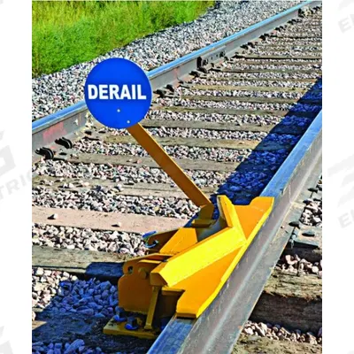 ALDON Rail Track Derailer: Derailer, Two-Way Hinged, 10 mph Speed - Max, Sign Included - Derailers & Rerailers