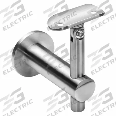 LAVI 316 Adjustable Bracket: 2 in Overall Dia, Handrail Bracket, 3 in Overall Ht - Mounting Components for Modular Handrail Systems