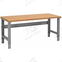 TENNSCO Workbench: Adj Ht, Tempered Hardwood, 72 in x 36 in, 1,500 lb Overall Load Capacity, Gray (MPN WBA-1-3672C). Key specifications — Brand: TENNSCO.