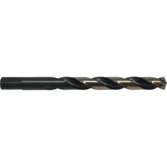 CLE-LINE Jobber Length Drill Bit: #53, 135° Split Point, Black & Gold HSS, 3-Flats Shank (MPN C18106). Key specifications — attr1225567: 0.0595.